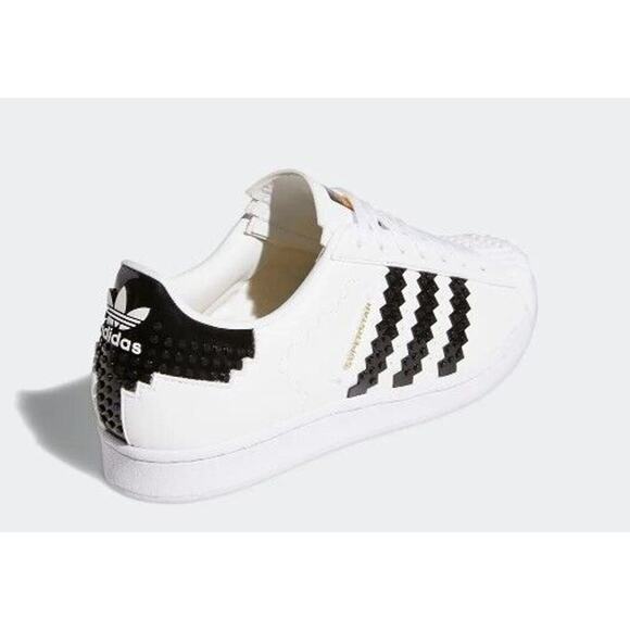 Adidas Superstar  Base Plates White Black Leather Men\'s Sneakers Size 13.5 main image 8
